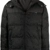 Versace 1B000 BLACK Doudoune La Greca Homme