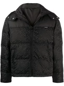 Versace 1B000 BLACK Doudoune La Greca Homme
