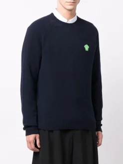 ( Positively Conscious ) Versace Pull à Broderies Medusa Head 1U830 NAVY -Pas Cher Versace Boutique 17335255 36059874 600