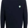 ( Positively Conscious ) Versace Pull à Broderies Medusa Head 1U830 NAVY