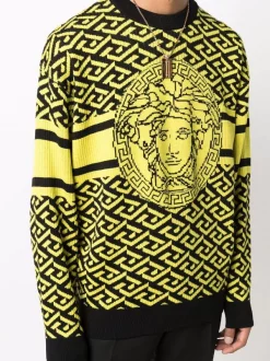 ( Nouvelle Collection ) Versace Pull La Greca Medusa En Jacquard Homme -Pas Cher Versace Boutique 17335257 36570435 600