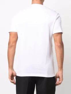 ( Positively Conscious ) Versace 1W000 OPTICAL WHITE T-shirt à Logo Imprimé Homme -Pas Cher Versace Boutique 17335259 36371748 600