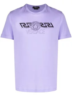 ( Nouvelle Collection ) Versace T-shirt à Logo Imprimé Homme