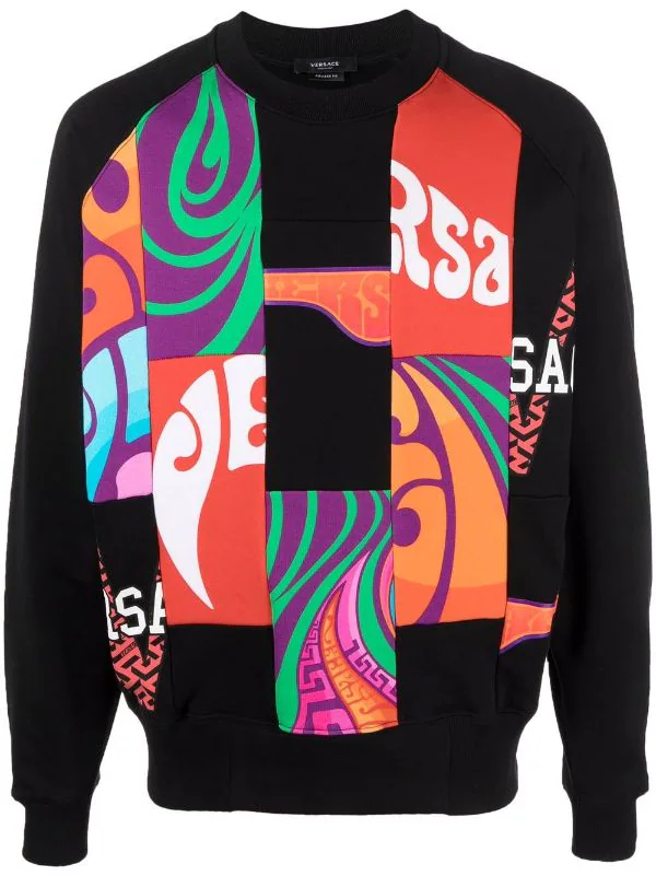 ( Nouvelle Collection ) Versace Sweat Medusa Music à Design Patchwork 5B020 1 ( Nouvelle Collection ) Versace Sweat Medusa Music à Design Patchwork 5B020