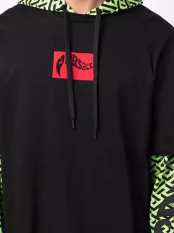( Nouvelle Collection ) Versace 5G110 BLACK Hoodie En Coton à Effet Superposé Homme -Pas Cher Versace Boutique 17335269 37709533 600