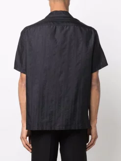 ( Nouvelle Collection ) Versace Chemise à Logo Brodé 1B000 BLACK -Pas Cher Versace Boutique 17335285 38466153 600