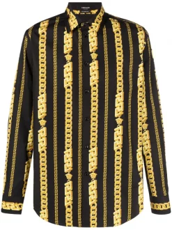 ( Nouvelle Collection ) Versace Chemise à Imprimé Barocco Homme