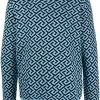 ( Nouvelle Collection ) Versace Pull Greca En Maille Intarsia 5V100 SKY+BLACK