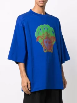 ( Nouvelle Collection ) Versace 1U820 T-shirt En Coton à Logo Medusa Homme -Pas Cher Versace Boutique 17335345 36964737 600