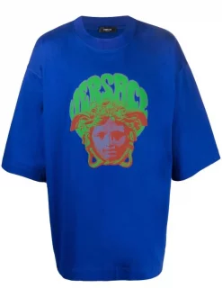( Nouvelle Collection ) Versace 1U820 T-shirt En Coton à Logo Medusa Homme