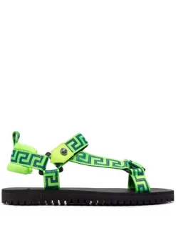 ( Nouvelle Collection ) Versace Sandales La Greca 2G54B GREEN+SAPPHIRE-RUTENIO