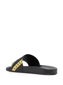 ( Nouvelle Collection ) Versace 5B000 NERO+ORO Claquettes La Greca à Imprimé Chaîne Homme 6 ( Nouvelle Collection ) Versace 5B000 NERO+ORO Claquettes La Greca à Imprimé Chaîne Homme -Pas Cher Versace Boutique 17336096 37420257 600