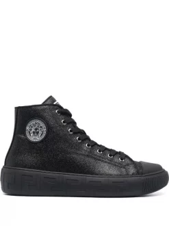 ( Nouvelle Collection ) Versace Baskets Montantes Greca Homme