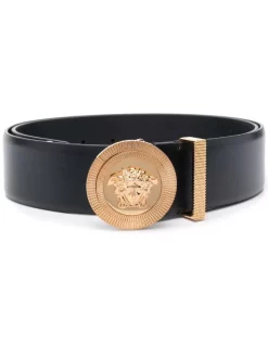 Versace 1B00V BLACK ORO VERSACE Ceinture à Plaque Medusa Homme
