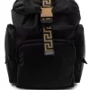 ( Nouvelle Collection ) Versace Sac à Dos à Imprimé Greca 2B15V BLACK+GOLD