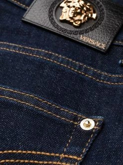 Versace Jean Slim à Taille Mi-haute 1D100 DARK BLUE 12 Versace Jean Slim à Taille Mi-haute 1D100 DARK BLUE -Pas Cher Versace Boutique 17336122 36797491 600