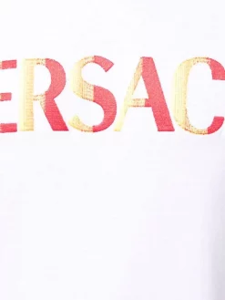 ( Nouvelle Collection ) Versace T-shirt En Coton à Logo Brodé Homme -Pas Cher Versace Boutique 17336144 36964707 600