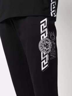 ( Positively Conscious ) Versace 1B000 BLACK Pantalon De Jogging à Détail Greca Homme -Pas Cher Versace Boutique 17336145 36568799 600