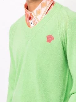( Nouvelle Collection ) Versace 1G670 FLUO GREEN Pull En Maille à Motif Medusa Homme -Pas Cher Versace Boutique 17336146 37169679 600