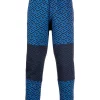 ( Nouvelle Collection ) Versace 5U040 BLUE NAVY+PRINT Pantalon De Jogging La Greca à Design Colour Block Homme