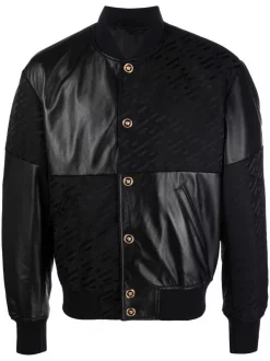 Versace Veste Bomber à Design à Empiècements Homme