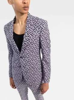 ( Nouvelle Collection ) Versace Blazer La Greca à Simple Boutonnage Homme -Pas Cher Versace Boutique 17336169 c00d6161 bb58 41d1 a4d1 b6b06db42a45 600
