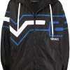 ( Nouvelle Collection ) Versace Veste De Sport Greca à Logo Imprimé 1B000 BLACK