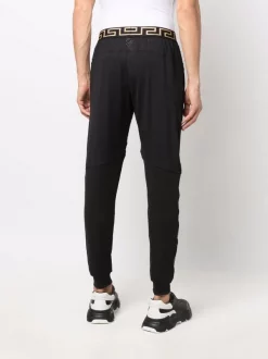 ( Nouvelle Collection ) Versace 1B000 BLACK Pantalon De Jogging à Détails Greca Homme -Pas Cher Versace Boutique 17336248 37714376 600