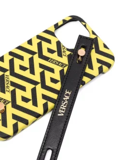 ( Nouvelle Collection ) Versace 5Y09V PINEAPPLE+BLACK-VERSACE GOLD Coque D'iPhone 12/12 Pro La Greca Homme -Pas Cher Versace Boutique 17336253 37402059 600