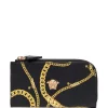 ( Nouvelle Collection ) Versace Porte-cartes à Imprimé Chaîne 5B00V BLACK GOLD