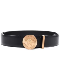 ( Nouvelle Collection ) Versace 1B00V BLACK Ceinture Medusa En Cuir Homme