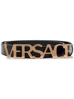 ( Nouvelle Collection ) Versace Ceinture En Cuir à Plaque Logo Homme
