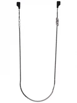 ( Nouvelle Collection ) Versace 1B00E NERO + RUTENIO Cordon Pour écouteurs Greca Homme