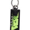 ( Nouvelle Collection ) Versace 2G49E NEONGREEN+NERO Porte-clés à Plaque Logo Homme