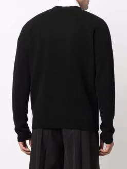 ( Positively Conscious ) Versace Pull à Patch Logo 1B000 BLACK -Pas Cher Versace Boutique 17336270 36899491 600