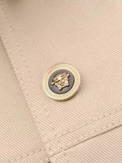 ( Nouvelle Collection ) Versace 2K250 BEIGE+PRINT Manteau à Empiècements Contrastants Homme -Pas Cher Versace Boutique 17336279 37795117 600