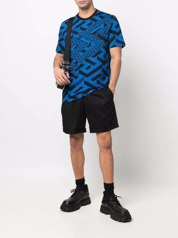 ( Nouvelle Collection ) Versace T-shirt à Imprimé La Greca Homme 2 ( Nouvelle Collection ) Versace T-shirt à Imprimé La Greca Homme – Image 2