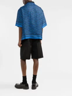 ( Nouvelle Collection ) Versace 5U290 BLUE Polo Ample à Imprimé Greca Homme -Pas Cher Versace Boutique 17336284 1782b3f1 b9d6 416c b572 5d7864520f69 600