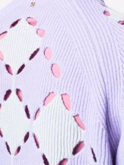 ( Nouvelle Collection ) Versace Pull En Laine à Détails De Perforations 2L380 -Pas Cher Versace Boutique 17336290 37221964 600