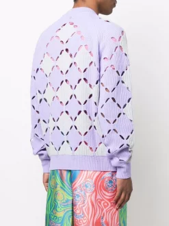 ( Nouvelle Collection ) Versace Pull En Laine à Détails De Perforations 2L380 -Pas Cher Versace Boutique 17336290 37222499 600