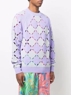 ( Nouvelle Collection ) Versace Pull En Laine à Détails De Perforations 2L380 -Pas Cher Versace Boutique 17336290 37223503 600