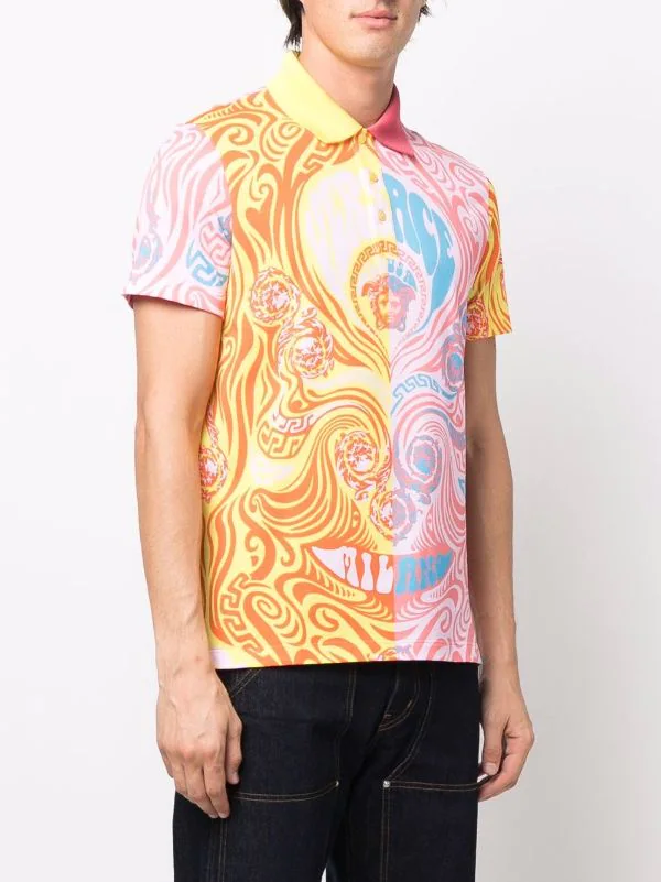 ( Nouvelle Collection ) Versace Polo à Imprimé Baroque Homme 3 ( Nouvelle Collection ) Versace Polo à Imprimé Baroque Homme – Image 3