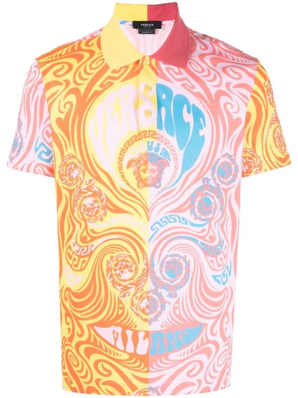 ( Nouvelle Collection ) Versace Polo à Imprimé Baroque Homme 1 ( Nouvelle Collection ) Versace Polo à Imprimé Baroque Homme