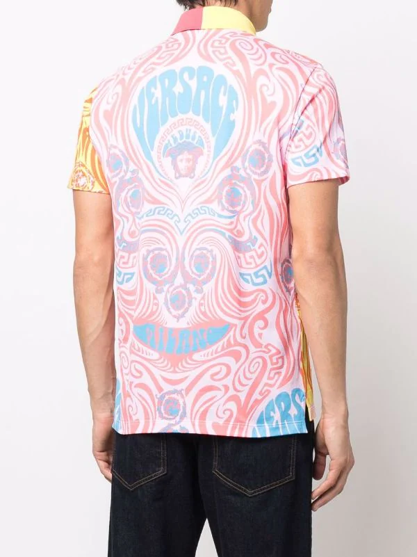 ( Nouvelle Collection ) Versace Polo à Imprimé Baroque Homme 4 ( Nouvelle Collection ) Versace Polo à Imprimé Baroque Homme – Image 4
