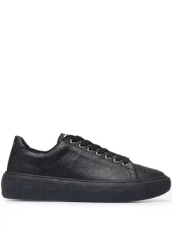 ( Nouvelle Collection ) Versace Baskets Greca 1B00P NERO + PALLADIO LUCIDO