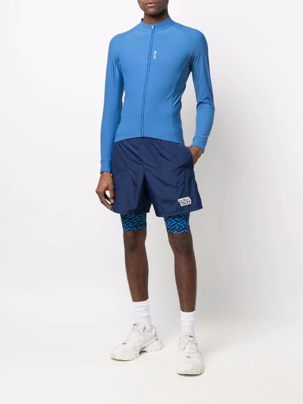 ( Nouvelle Collection ) Versace Short De Sport à Imprimé Greca 5U460 BLUNAVY SAPPHIRE 2 ( Nouvelle Collection ) Versace Short De Sport à Imprimé Greca 5U460 BLUNAVY SAPPHIRE – Image 2