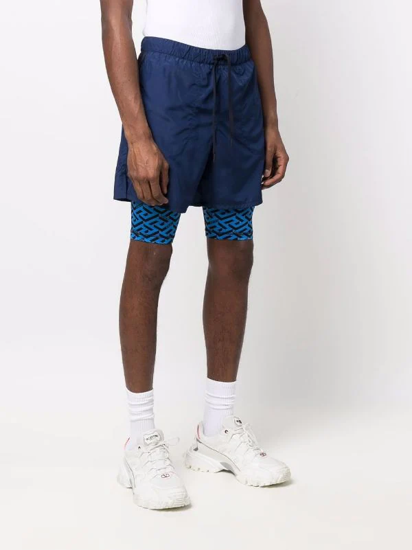 ( Nouvelle Collection ) Versace Short De Sport à Imprimé Greca 5U460 BLUNAVY SAPPHIRE 3 ( Nouvelle Collection ) Versace Short De Sport à Imprimé Greca 5U460 BLUNAVY SAPPHIRE – Image 3