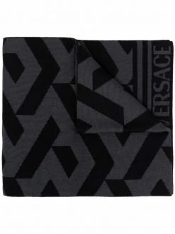 Versace écharpe La Greca En Maille Femme