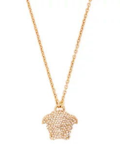 Versace 4J090 VERSACE GOLD+CRYSTAL Collier à Pendentif Medusa Homme