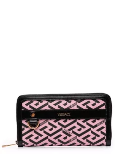 ( Nouvelle Collection ) Versace Portefeuille En Cuir à Imprimé Greca Femme